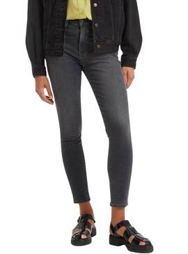 Schwarze Levis 721 Skinny High Rise Jeans für Damen