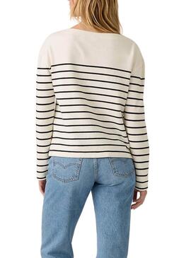 Levis Marine Streifen beige Pullover für Damen