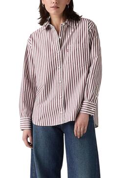 Levis Harlie Boyfriend Hemd mit gestreiftem Muster für Damen