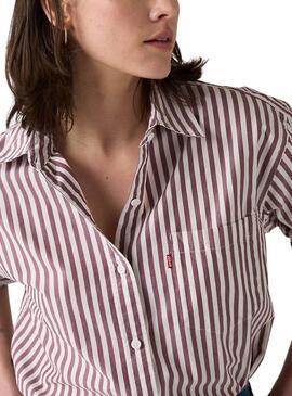 Levis Harlie Boyfriend Hemd mit gestreiftem Muster für Damen