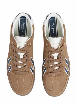 Sneaker Pepe Jeans Ball Mix in Kamelfarben für Herren.