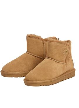 Stiefeletten Pepe Jeans Diss Urban aus Wildleder mit Nieten in Kamel für Damen