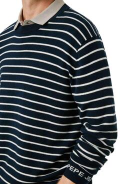 Pullover Pepe Jeans Andre Navy Streifen für Herren
