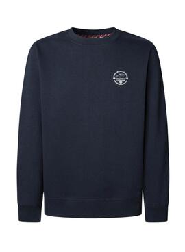 Sweatshirt Pepe Jeans Tacky mit bedrucktem Rücken in Marineblau für Herren.