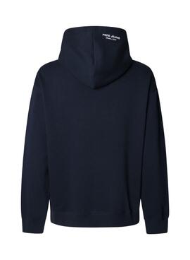 Sweatshirt Pepe Jeans Maverick in Marineblau mit Kapuze für Herren
