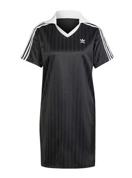 V-NECK SS DRESS BLACK