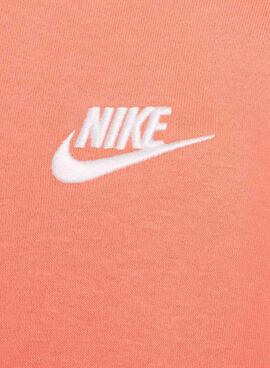 Nike Club Fleece Kapuzenpullover Orange für Mädchen
