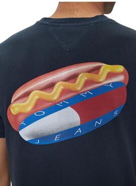 Tommy Jeans t-shirt Novelty Marineblau