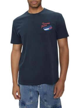 Tommy Jeans t-shirt Novelty Marineblau