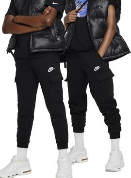 Hose Nike Sportswear Club Fleece Schwarz für Kinder.