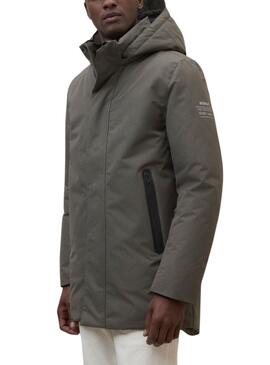 Grüner Ecoalf Parka Mantel für Herren