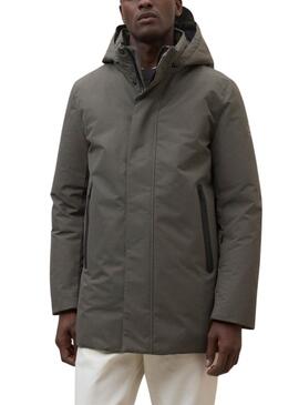 Grüner Ecoalf Parka Mantel für Herren