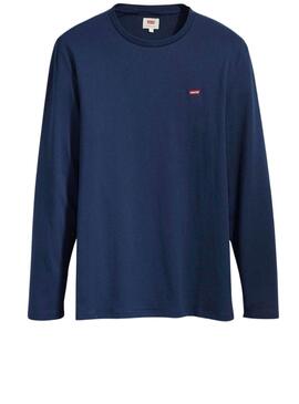 Levis Original Housemark T-Shirt in Blau mit langen Ärmeln für Herren