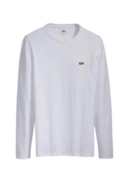 T-shirt Levis Original Housemark weiß langärmlig für Herren.