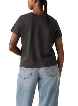 T-shirt Levis Graphic Boxy schwarz Rosen für Damen.