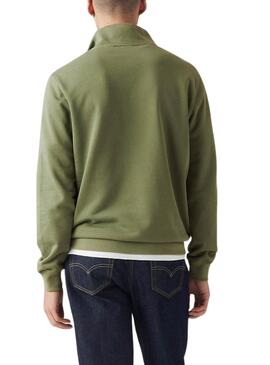 Sweatshirt Levis Original Housemark Halbzipper Grün für Herren.