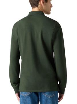 Levis Housemark Slim Polo Langarmshirt in Grün für Herren