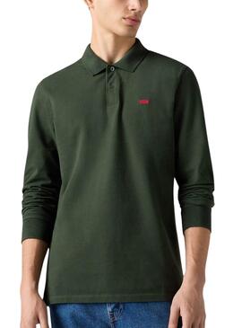 Levis Housemark Slim Polo Langarmshirt in Grün für Herren