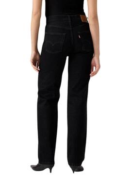 Levis 501 90S Rinsed Damen Jeans in Schwarz.
