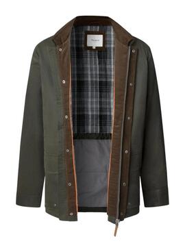 Pepe Jeans gewachste Jacke Joseph in Grün für Herren.