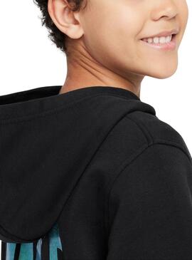 Nike Sportswear Club Kinder und Mädchen schwarzer Hoodie.