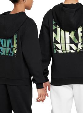Nike Sportswear Club Kinder und Mädchen schwarzer Hoodie.