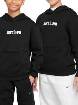 Nike Sportswear Club Kinder und Mädchen schwarzer Hoodie.