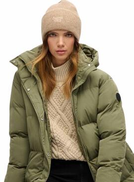 Strickmütze Supedry Soft Rib Knit Kamel für Damen