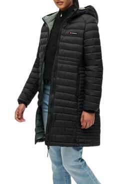Steppmantel Superdry Hood Fuji Lite in Schwarz für Damen