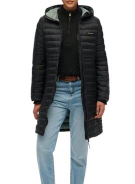 Steppmantel Superdry Hood Fuji Lite in Schwarz für Damen
