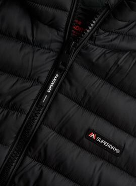 Steppmantel Superdry Hood Fuji Lite in Schwarz für Damen