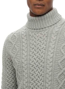 Superdry Jacob Cable Grau Herren Pullover