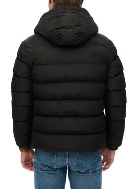 Gepolsterte Jacke Superdry Hooded Sports Puffer in Schwarz für Herren