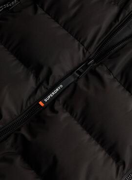 Gepolsterte Jacke Superdry Hooded Sports Puffer in Schwarz für Herren
