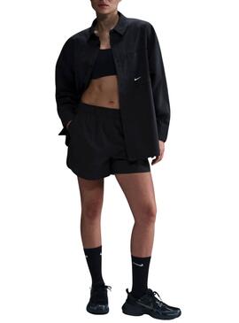 Nike Sportswear Chill Poplin Hemd Schwarz für Damen