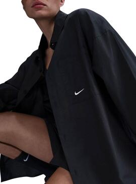Nike Sportswear Chill Poplin Hemd Schwarz für Damen