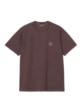 T-shirt Carhartt Dyed in Burgundy für Herren