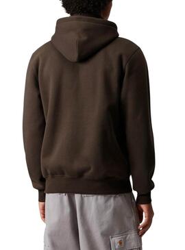 Carhartt Kapuzenpullover mit Markenlogo in Braun für Herren.