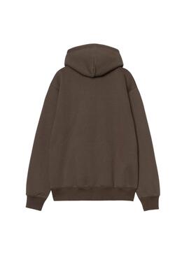 Carhartt Kapuzenpullover mit Markenlogo in Braun für Herren.