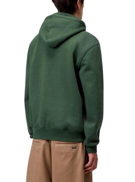 Sweatshirt von Carhartt mit grünem Markenlogo und Kapuze für Herren.