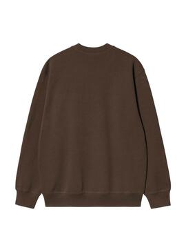 Carhartt Sweatshirt mit gesticktem Markenlogo in Braun für Herren.