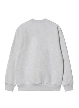 Sweatshirt Carhartt mit gesticktem Markenzeichen in Grau für Männer.