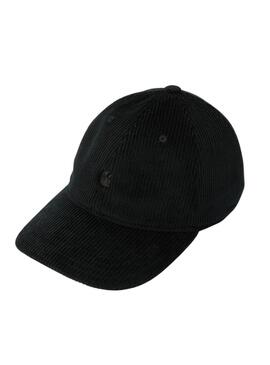 Mütze Carhartt Harlem schwarzer Cord für Damen und Herren