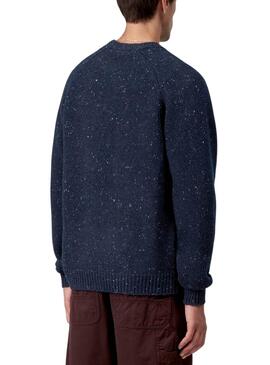 Carhartt Anglistic blauer Marine-Pullover für Herren.