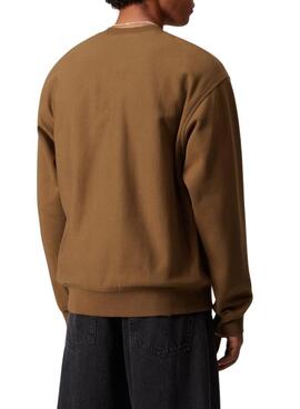 Sudadera Carhartt American Script Braun für Herren