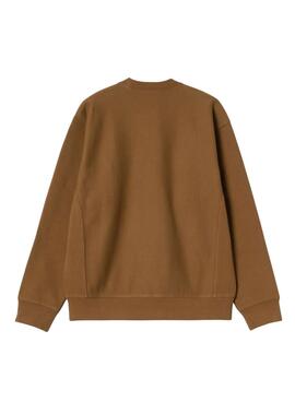 Sudadera Carhartt American Script Braun für Herren