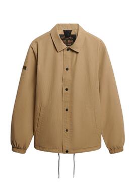 Superdry Nylon Coach Jacke in Kamel für Herren.
