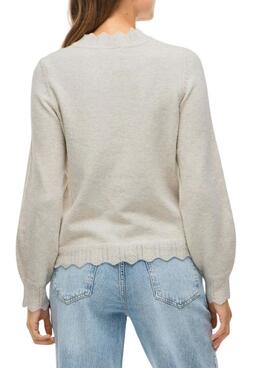 Pullover Vila Vinikolina beige für Damen