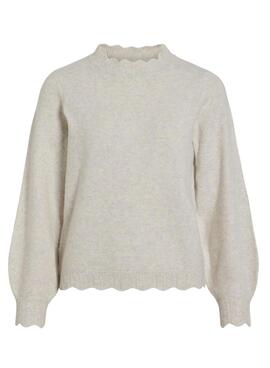 Pullover Vila Vinikolina beige für Damen