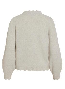 Pullover Vila Vinikolina beige für Damen